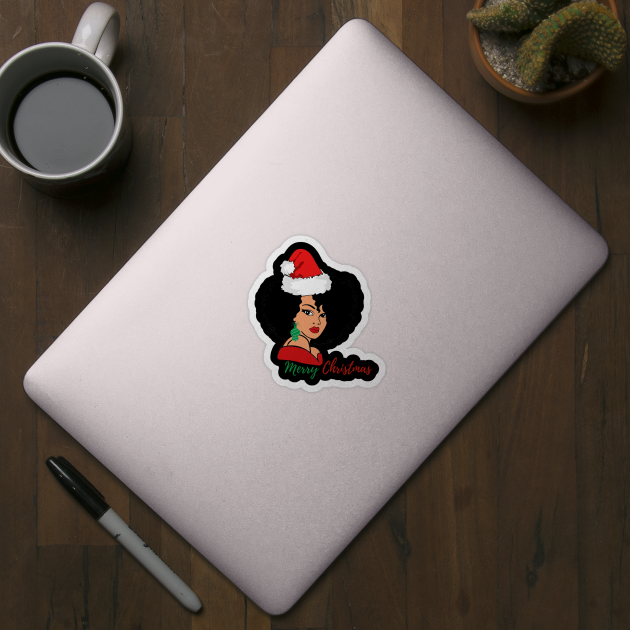 Black Woman Santa, Black Mrs Santa Claus, African American Santa, Merry Christmas by UrbanLifeApparel